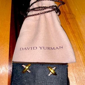 David Yurman Petite X Stud 7.5mm earrings.